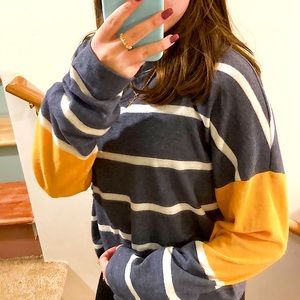 Soft color block sweater